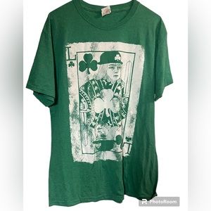 Fruit of the Loom short sleeve green st pats crew neck King of Clubs T-shirt men